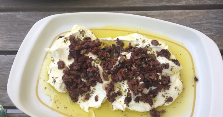 Labneh with Black Olives and Za’atar