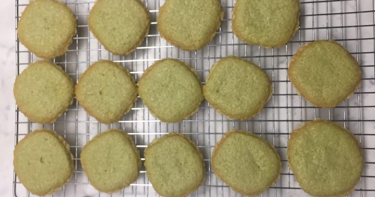Matcha Shortbread Cookies